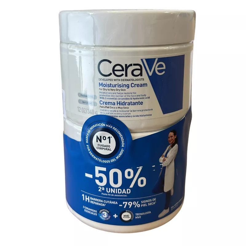 CERAVE DUPLO CREMA HIDRATANTE TARRO 340G