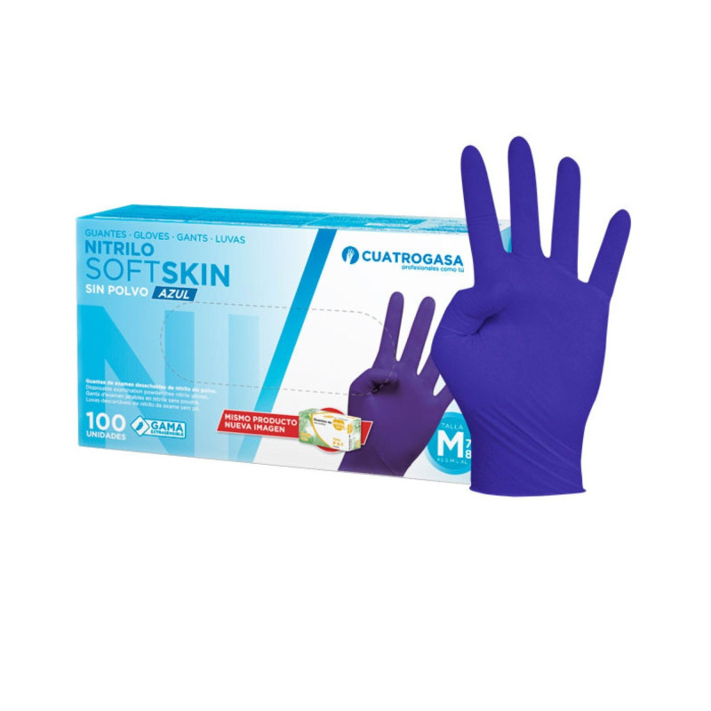 GUANTES NITRILO SIN POLVO TALLA S