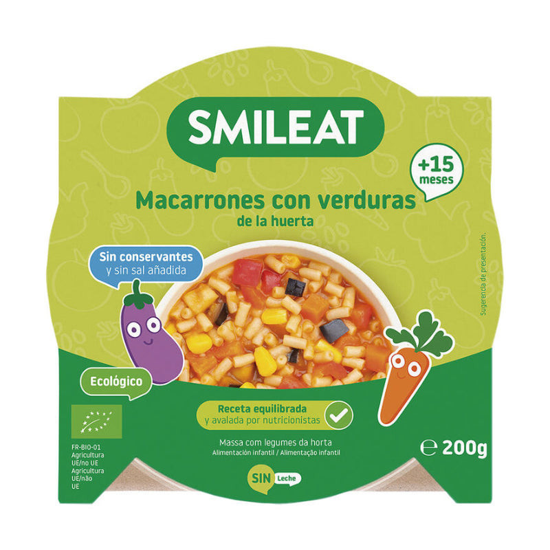 SMILEAT PLATITO MACARRONES CON VERDURAS
