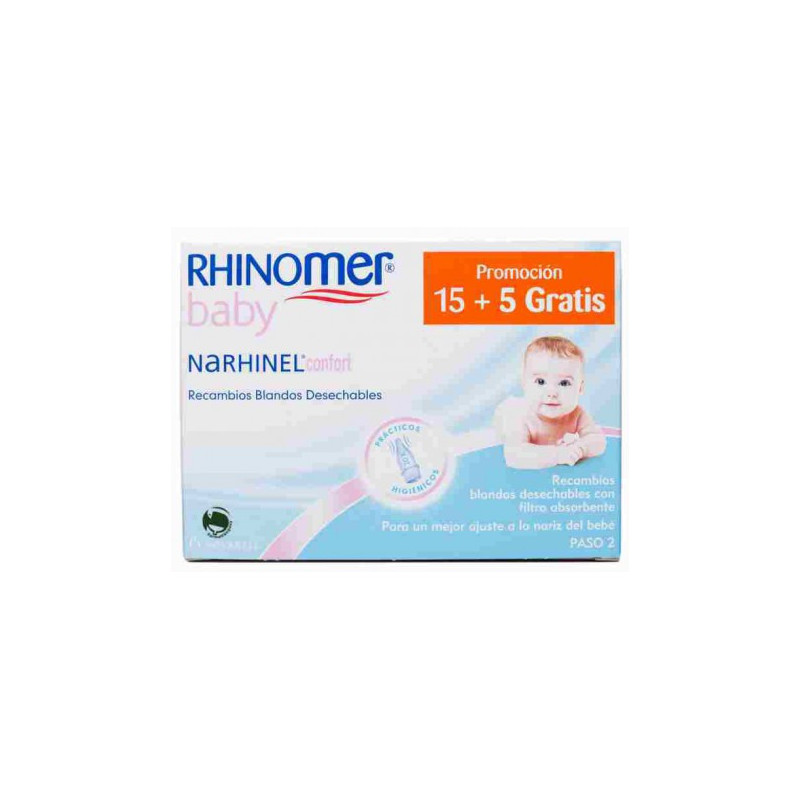 RHINOMER NARHINEL CONFORT ASPIRADOR RECAMBIO 20 BLANDO DESECHABLE