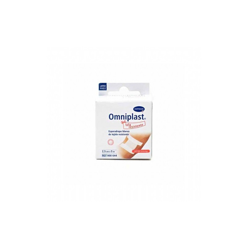 ESPARADRAPO HIPOALERGICO OMNIPLAST TEJIDO RESISTENTE 1 UNIDAD 5 M X 1,25 CM COLOR BLANCO