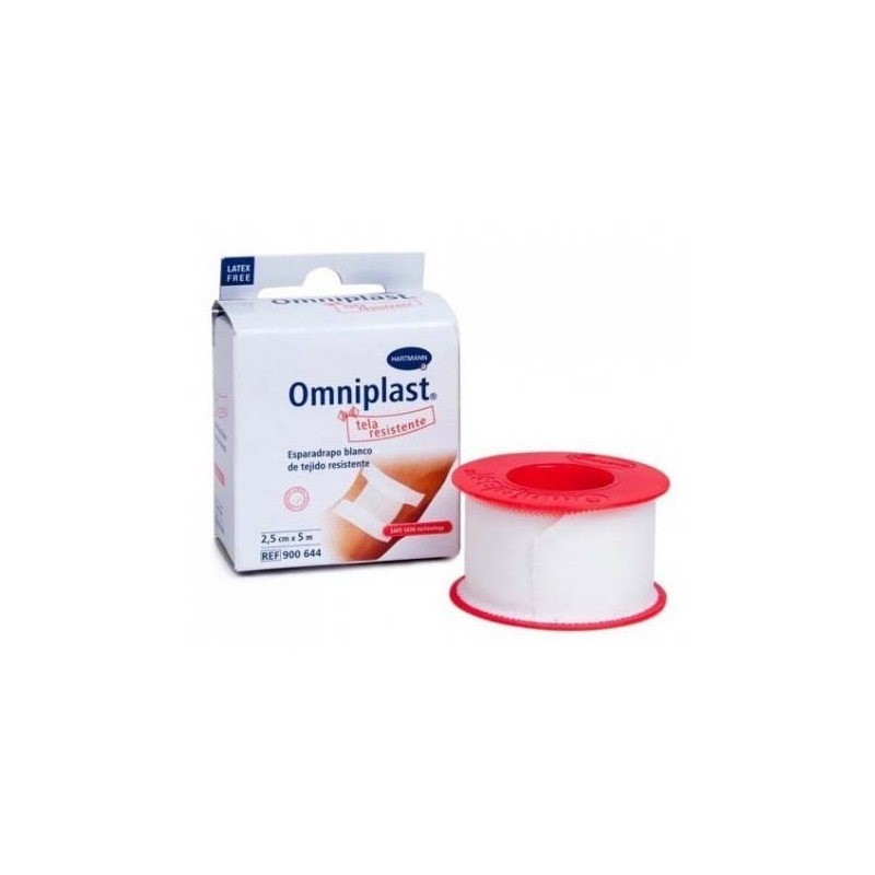 ESPARADRAPO HIPOALERGICO OMNIPLAST TEJIDO RESISTENTE BLANCO 5 M X 2,50 CM