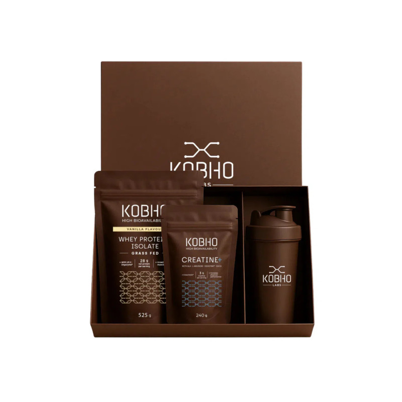 KOBHO CAJA DE NAVIDAD WHEY PROTEIN VAINILLA + CREATINA