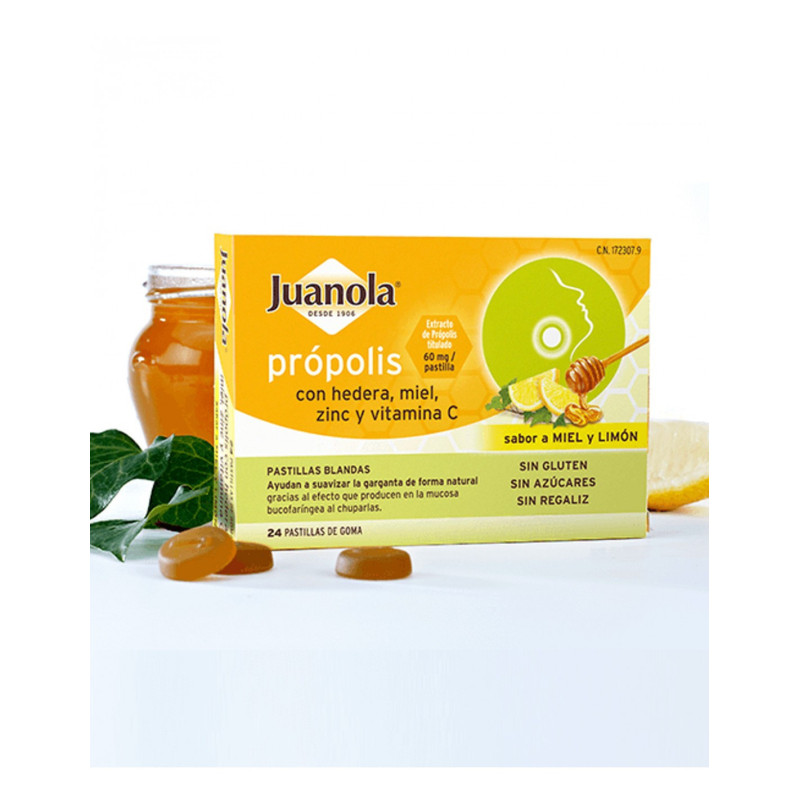 JUANOLA PROPOLIS PASTILLAS LIMON MIEL 24 PASTILLAS