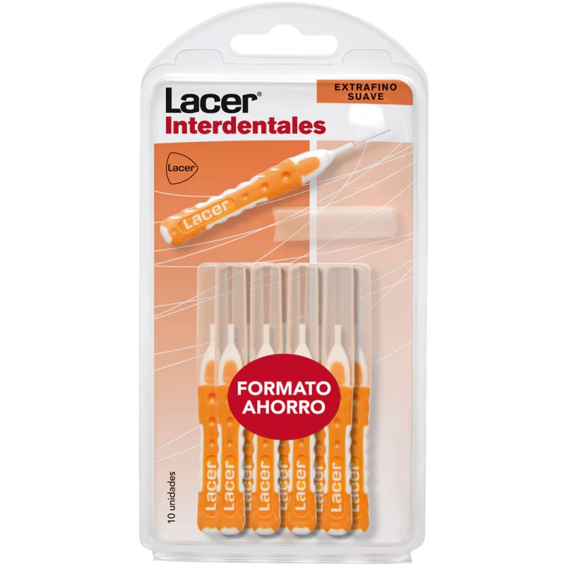 CEPILLO INTERDENTAL LACER EXTRAFINO RECTO 10 U
