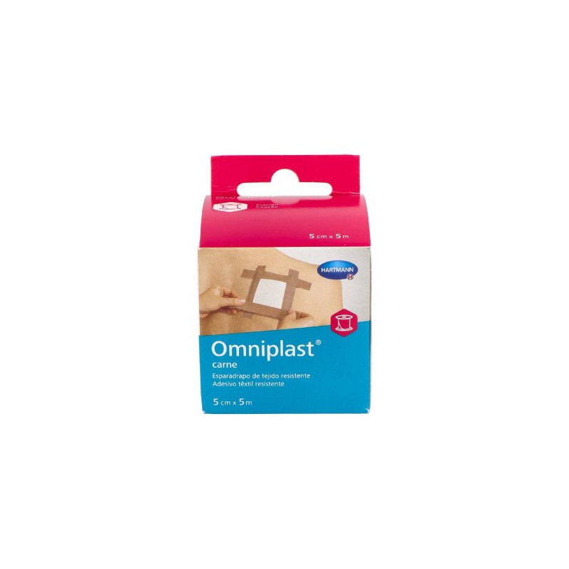 HARTMANN ESPARADRAPO HIPOALERGICO OMNIPLAST TEJIDO RESISTENTE 5 M X 5 CM