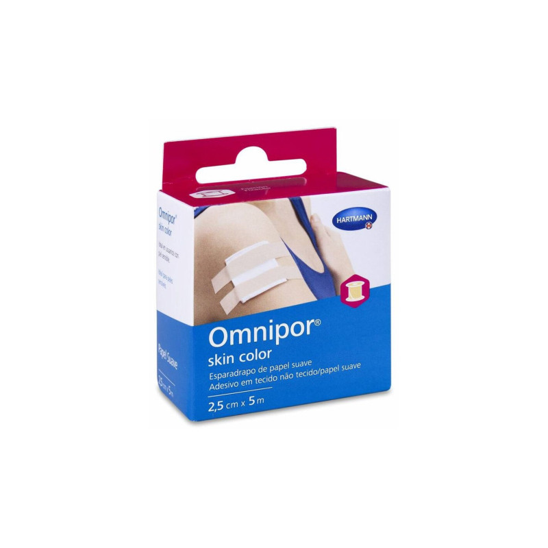 ESPARADRAPO HIPOALERGICO OMNIPOR DE PAPEL 5 M X 2,5 CM