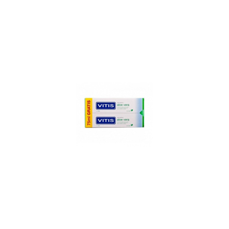VITIS ALOE VERA PASTA DENTIFRICA 2 ENVASES 150 ML SABOR MENTA