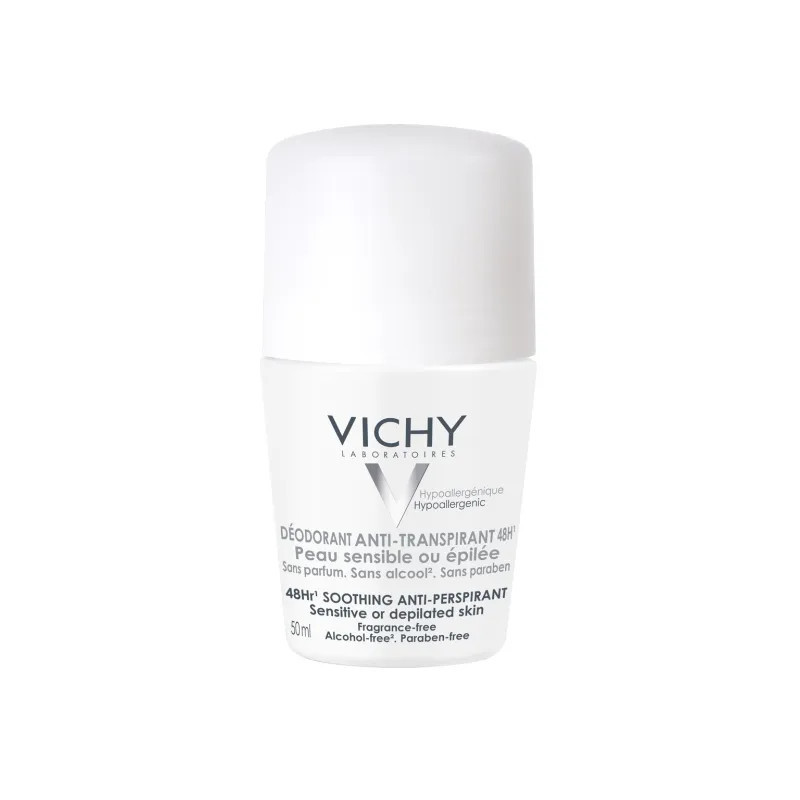 VICHY DESODORANTE PIEL SENSIBLE TAPA BLANCA 50ML